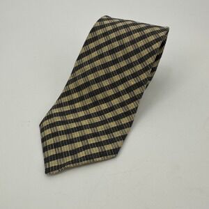 Paul Stuart Mens Tie Made in Italy‎ 70 Linen 30 Silk Diagonal Check Pattern